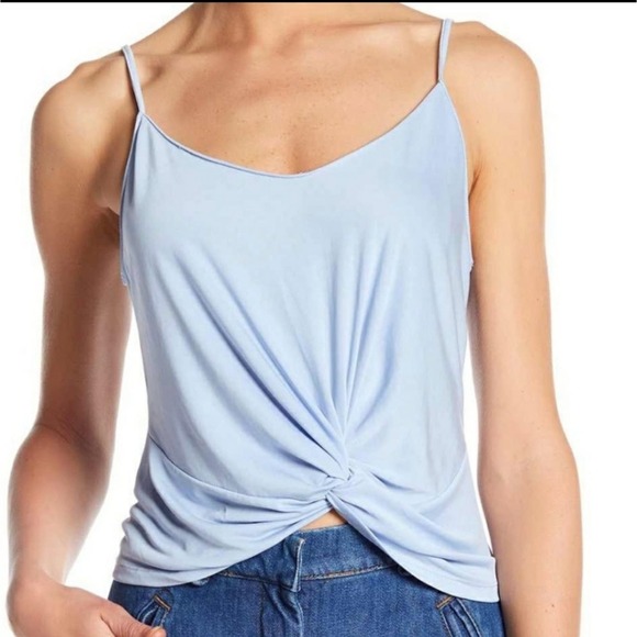 Sky Blue Baby Blu Soft Cotton Knot Tank Size Medium - Picture 3 of 9